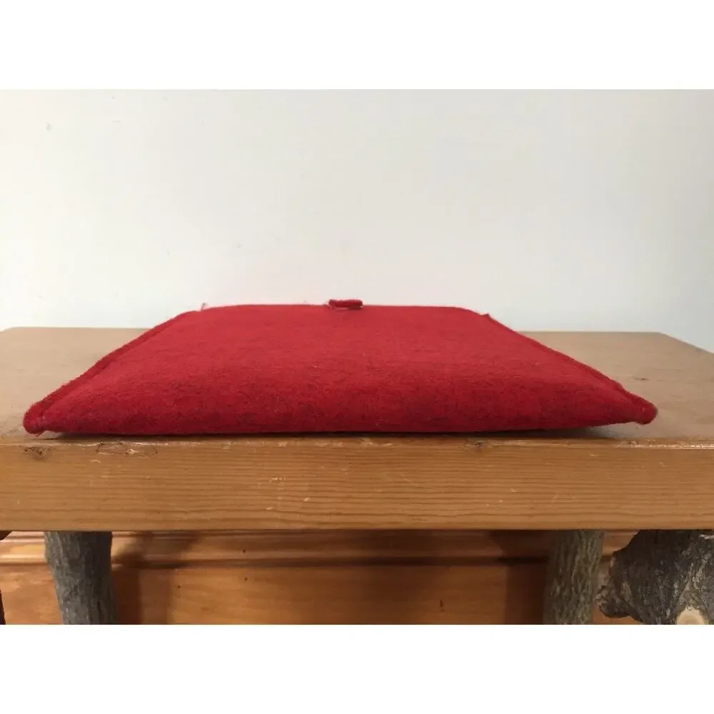 New NWT West Elm Red Felt Tablet Carrying Case iPad Holder Sleeve Folio Pouch